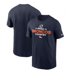 Men Denver Broncos Navy 2024 Playoffs T Shirt