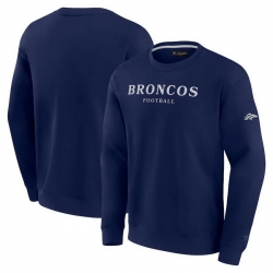 Men Fanatics Navy Denver Broncos Elements Unlimited Fleece Pullover Sweatshirt