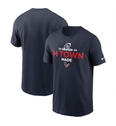 Men Houston Texans Navy 2024 Playoffs T Shirt