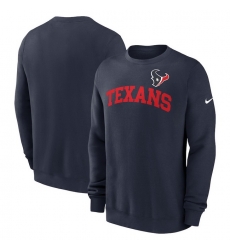 Men Nike Navy Houston Texans Club Pullover Sweatshirt