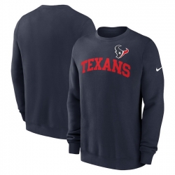 Men Nike Navy Houston Texans Club Pullover Sweatshirt