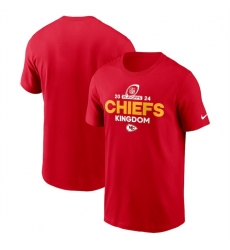 Men Kansas City Chiefs Red 2024 Playoffs T Shirt