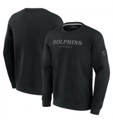 Men Fanatics Black Miami Dolphins Elements Unlimited Fleece Pullover Sweatshirt