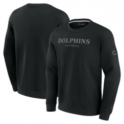 Men Fanatics Black Miami Dolphins Elements Unlimited Fleece Pullover Sweatshirt