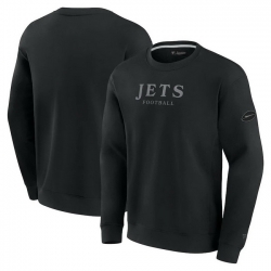 Men Fanatics Black New York Jets Elements Unlimited Fleece Pullover Sweatshirt