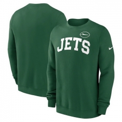 Men Nike Green New York Jets Club Pullover Sweatshirt