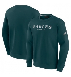 Men Fanatics Midnight Green Philadelphia Eagles Elements Unlimited Fleece Pullover Sweatshirt