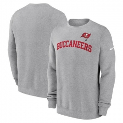 Men Nike Heather Gray Tampa Bay Buccaneers Club Pullover Sweatshirt