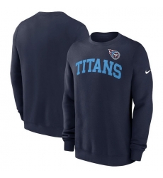 Men Nike Navy Tennessee Titans Club Pullover Sweatshirt