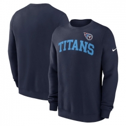 Men Nike Navy Tennessee Titans Club Pullover Sweatshirt