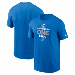 Men Detroit Lions Blue 2024 Playoffs T Shirt