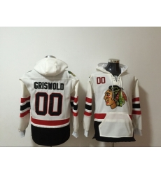 Men Chicago Blackhawks 00 Clark Griswold Red Pullover Hoodie Stitched NHL Jersey