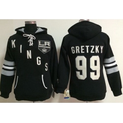 Los Angeles Kings 99 Wayne Gretzky Black Women Old Time Heidi NHL Hoodie