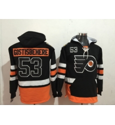 Men's Philadelphia Flyers 53 Shayne Gostisbehere Black Stitched Hoody