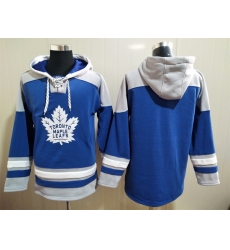 Men's Toronto Maple Leafs Blank Blue Ageless Must-Have Lace-Up Pullover Hoodie