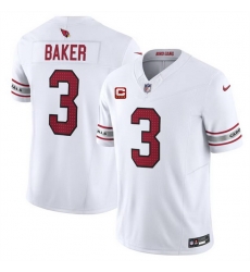 Men Arizona Cardinals 3 Budda Baker White 2024 F U S E  With 4 Star C Patch Vapor Untouchable Limited Stitched Football Jersey