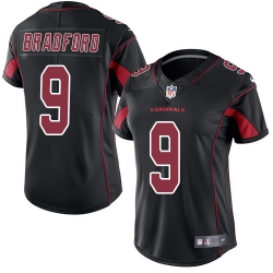 Nike Cardinals #9 Sam Bradford Black Womens Stitched NFL Limited Rush Jersey