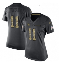 Womens Nike Arizona Cardinals 11 Larry Fitzgerald Limited Black 2016 Salute to Service NFL Jersey