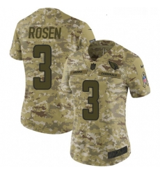 Womens Nike Arizona Cardinals 3 Josh Rosen Limited Camo 2018 Salute to Service NFL Jersey