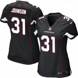 Womens Nike Arizona Cardinals 31 David Johnson Game Black Alternate NFL Jersey