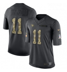 Youth Nike Arizona Cardinals 11 Larry Fitzgerald Limited Black 2016 Salute to Service NFL Jersey