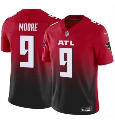 Men Atlanta Falcons 9 Rondale Moore Red Black 2023 F U S E Vapor Untouchable Limited Stitched Football Jersey