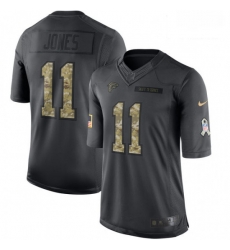 Men Nike Atlanta Falcons 11 Julio Jones Limited Black 2016 Salute to Service NFL Jersey