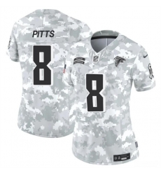 Women Atlanta Falcons 8 Kyle Pitts 2024 F U S E Arctic Camo Salute To Service Limited Stitched Football Jersey