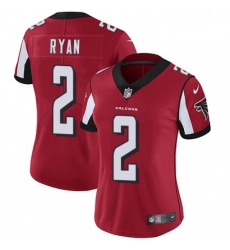 Womens Nike Atlanta Falcons 2 Matt Ryan Red Team Color Vapor Untouchable Limited Player NFL Jersey