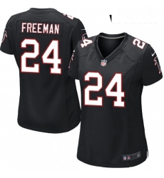 Womens Nike Atlanta Falcons 24 Devonta Freeman Game Black Alternate NFL Jersey