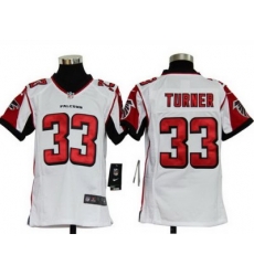 Youth Nike Atlanta Falcons 33# Michael Turner Game White Color Jersey