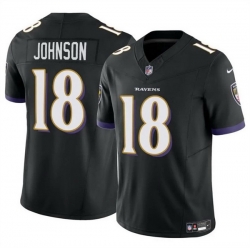 Men Baltimore Ravens 18 Diontae Johnson Black 2023 F U S E Vapor Limited Football Jersey