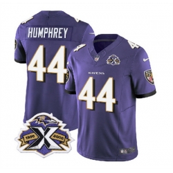 Men Baltimore Ravens 44 Marlon Humphrey Purple 2023 F U S E With Patch Throwback Vapor Limited Jersey