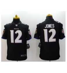 Nike Baltimore Ravens 12 Jacoby Jones Black Limited Alternate NFL Jersey