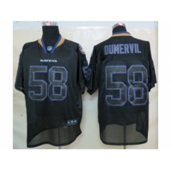 Nike Baltimore Ravens 58 Elvis Dumervil lights out Black Elite NFL Jersey