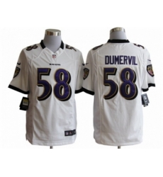 Nike Baltimore Ravens 58 Elvis Dumervil white Game NFL Jersey