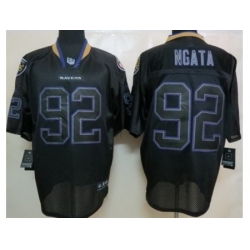 Nike Baltimore Ravens 92 Haloti Ngata Black Elite Lights Out NFL Jersey