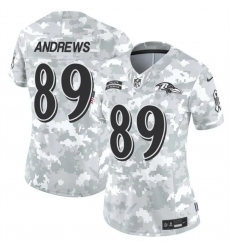 Women Baltimore Ravens 89 Mark Andrews 2024 F U S E Arctic Camo Salute To Service Limited Stitched Football Jersey