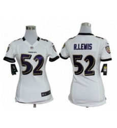 Women Nike baltimore ravens #52 r.lewis white jerseys