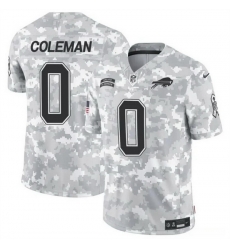 Men Buffalo Bills 0 Keon Coleman 2024 F U S E Arctic Camo Salute To Service Limited Stitched Football Jersey