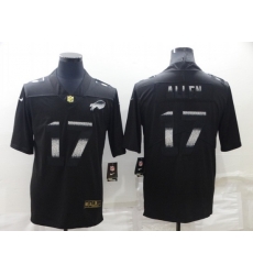 Men Buffalo Bills 17 Josh Allen Black Shadow Stitched Jersey