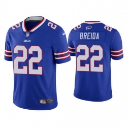 Men Buffalo Bills 22 Matt Breida Blue Vapor Untouchable Limited Stitched Jersey