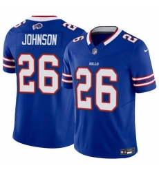 Men Buffalo Bills 26 Ty Johnson Royal 2024 F U S E Vapor Untouchable Limited Stitched Football Jersey