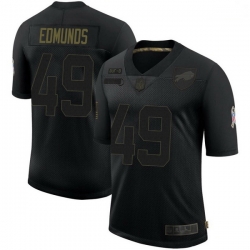 Men Buffalo Bills 49 Tremaine Edmunds Black Limited 2020 Salute To Service Jersey