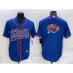 Men Buffalo Bills Royal Team Big Logo With Patch Cool Base Stitched Baseb