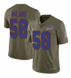 Men's Nike Buffalo Bills #58 Matt Milano Limited Olive 2017 Salute to Service NFL Jersey