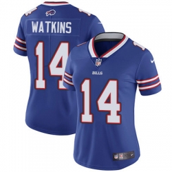 Nike Bills #14 Sammy Watkins Royal Blue Team Color Womens Stitched NFL Vapor Untouchable Limited Jersey