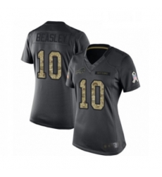 Womens Buffalo Bills 10 Cole Beasley Limited Black 2016 Salute to Service Football Jersey