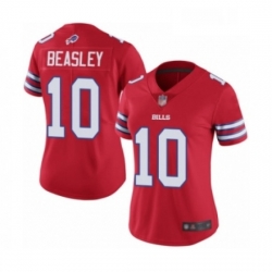 Womens Buffalo Bills 10 Cole Beasley Limited Red Rush Vapor Untouchable Football Jersey