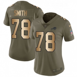 Womens Nike Buffalo Bills 78 Bruce Smith Limited OliveGold 2017 Salute to Service NFL Jersey